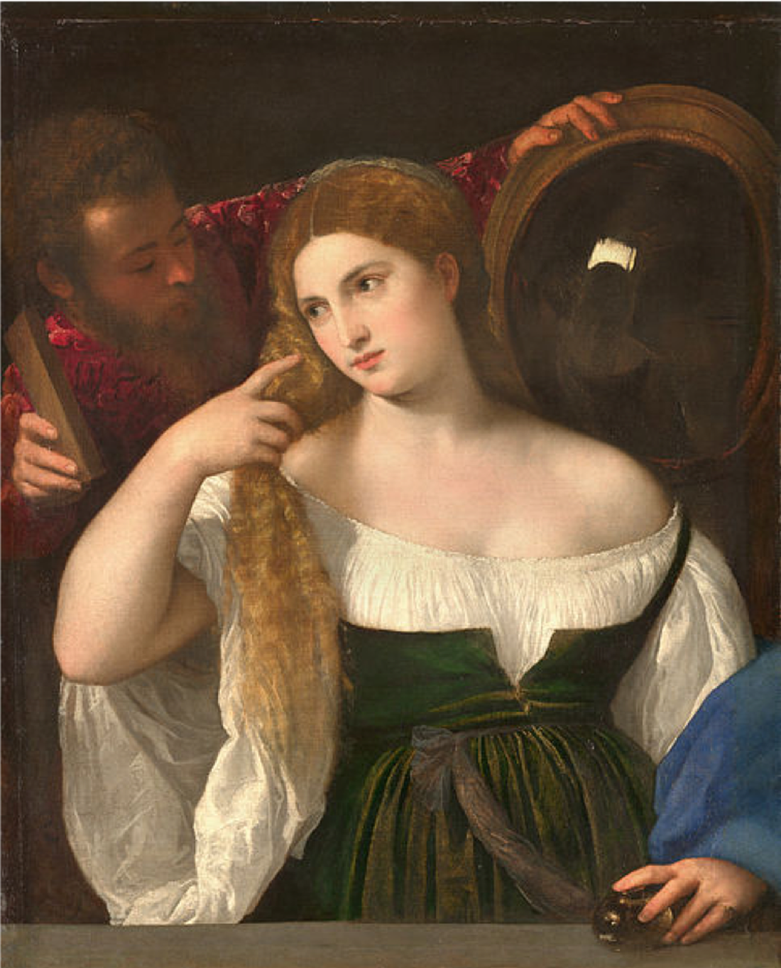 Tiziano Maddalena Louvre (giovane donna allo specchio)