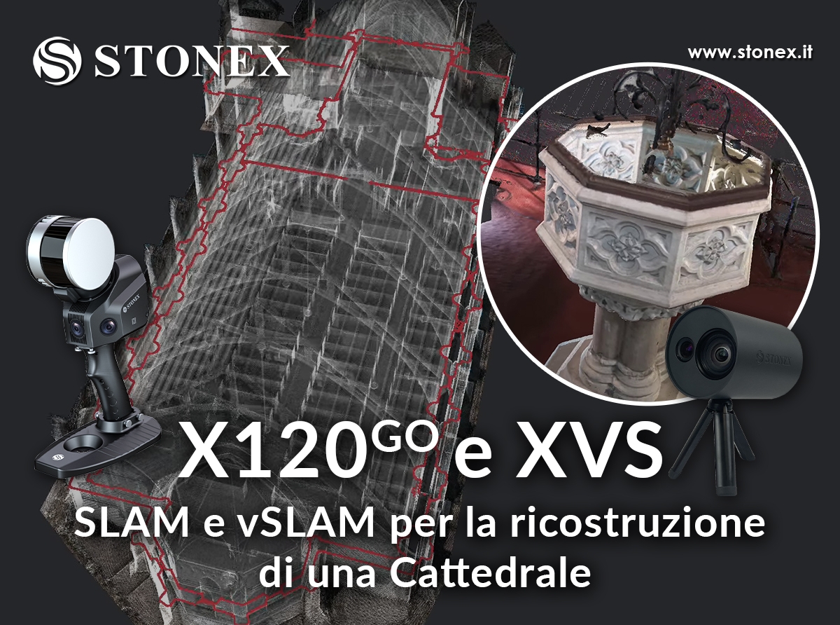 Stonex SLAM e vSLAM per la ricostruzione 3D della Cattedrale di Valparaíso - Cile