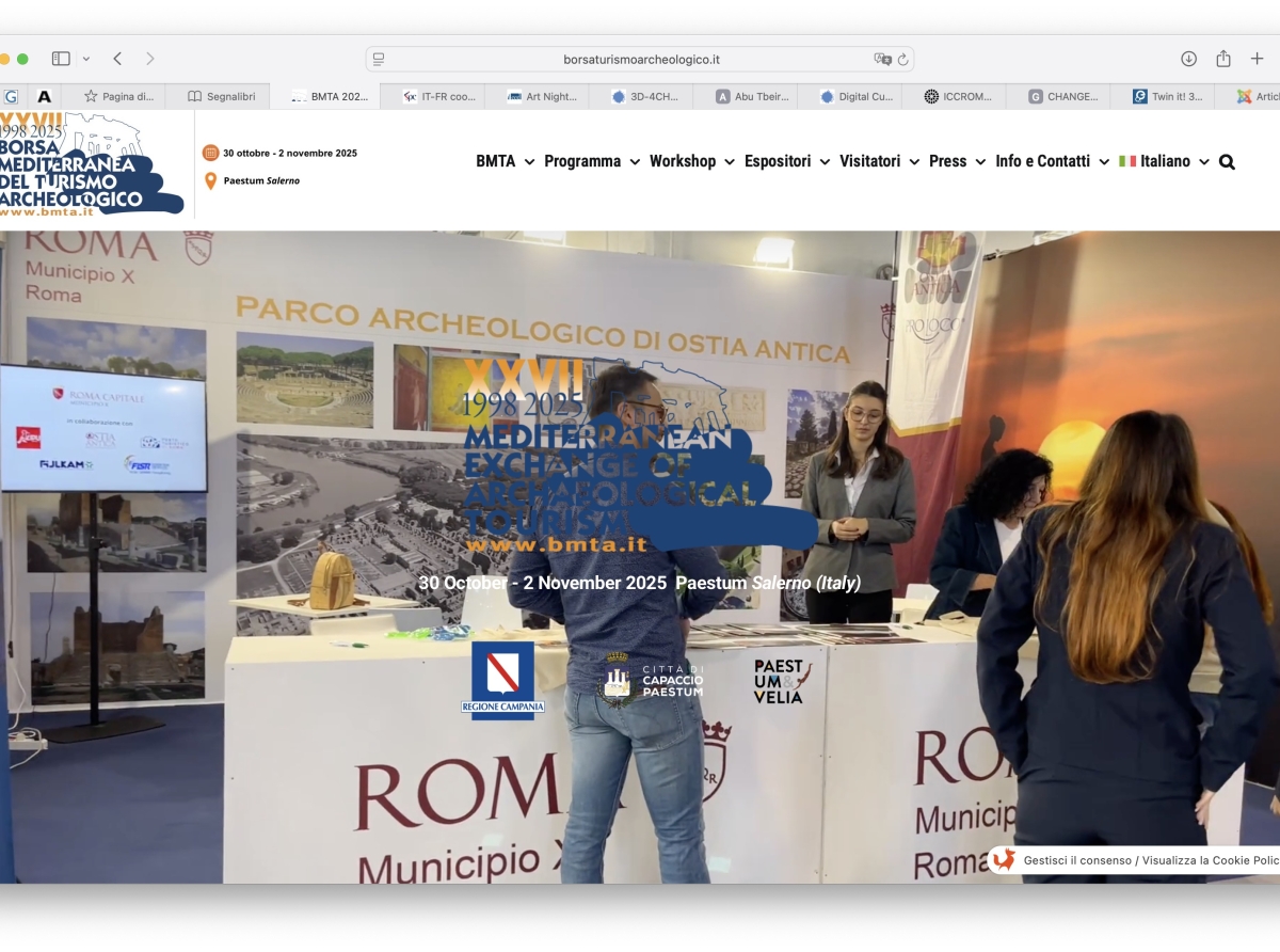 30 October - 2 November 2025,  Paestum Salerno - XXVII Borsa Mediterranea del Turismo Archeologico