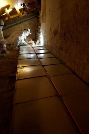 Muons Emulsion films setup in lower Chamber of Bent Pyramid 4