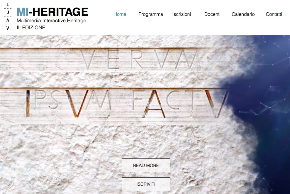 MI-HERITAGE Multimedia Interactive Heritage allo Iuav