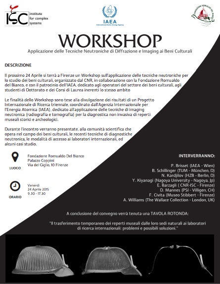 Un workshop sulle tecniche neutroniche per i beni culturali