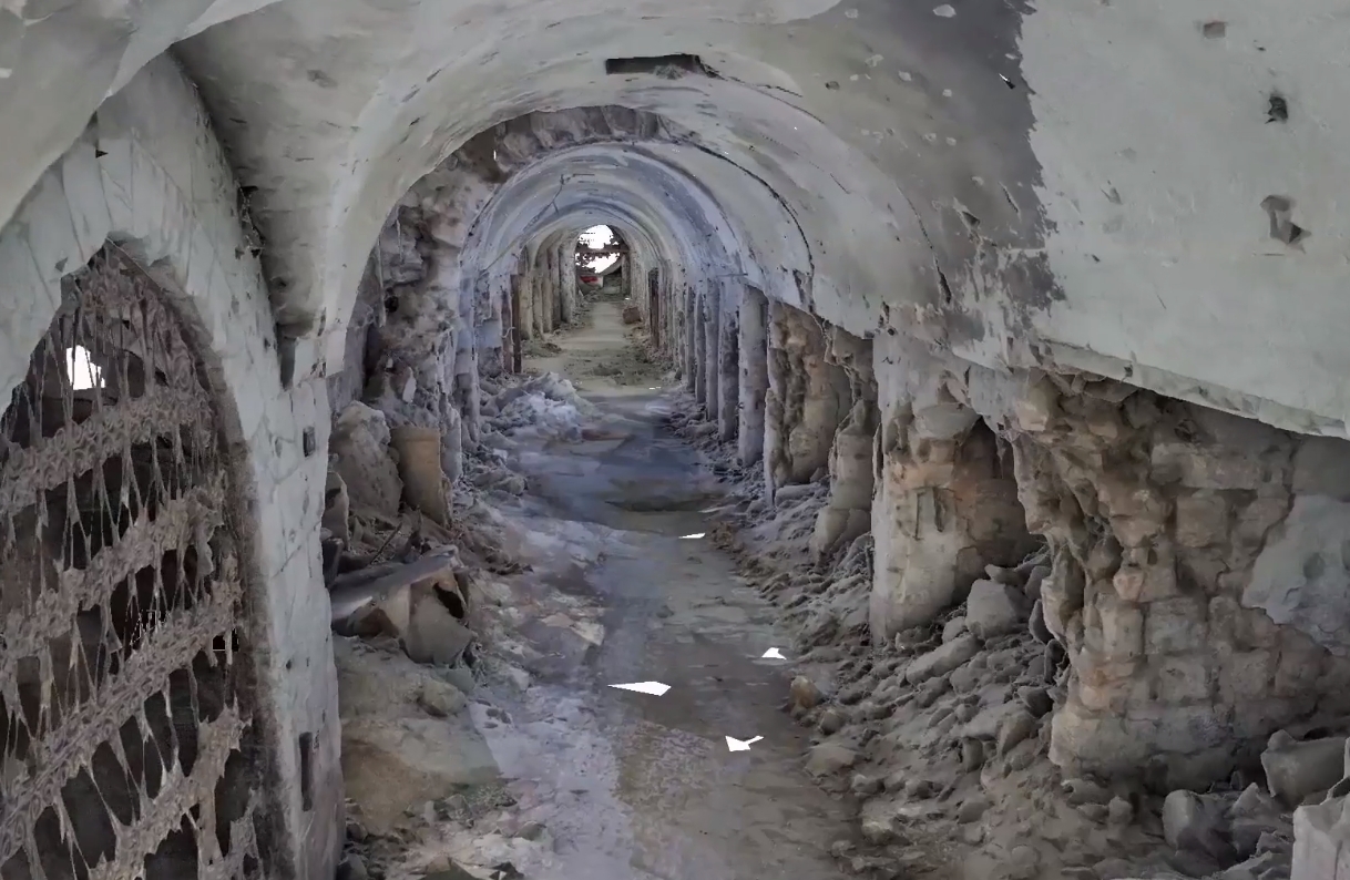Ricostruzione 3D della parte più antica del suq della cittadella di Aleppo.