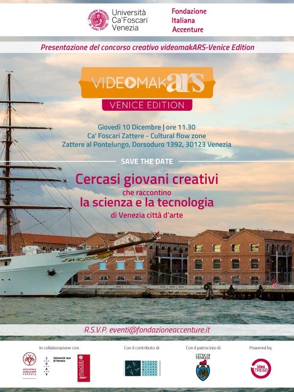 Cercasi giovani creativi che raccontino la scienza e la tecnologia di Venezia città d’arte